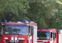 Пожар, предизвикан от паднал стълб, пламна в „Меден рудник“